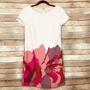 LOFT Abstract Floral Shift Dress